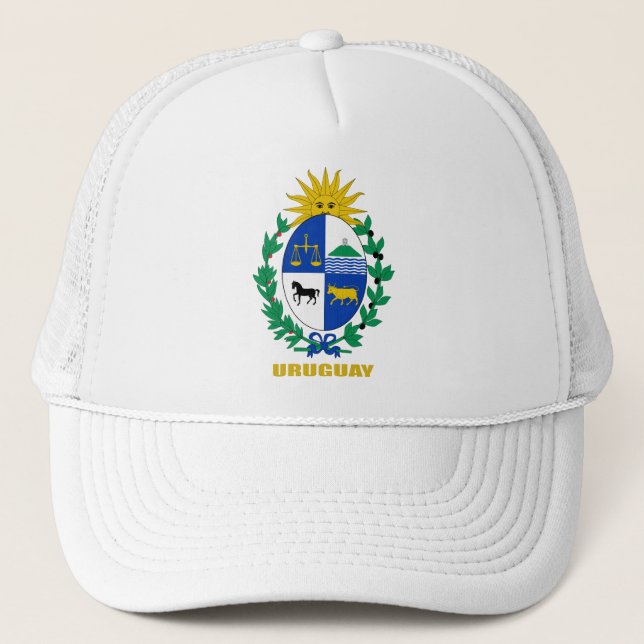 Uruguay Coat of Arms Trucker Hat (Front)