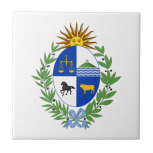 Uruguay country coat arms symbol emblem flag ceramic tile