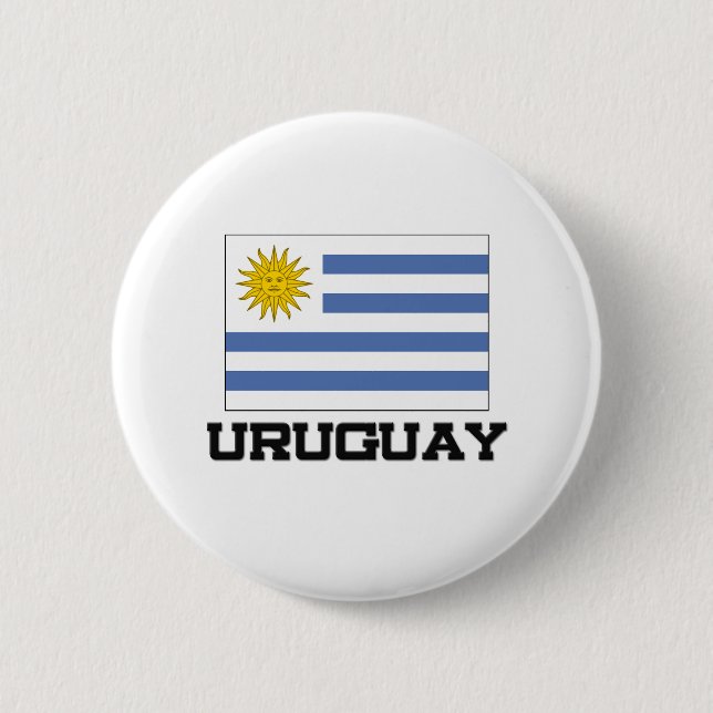 Uruguay Flag 6 Cm Round Badge (Front)