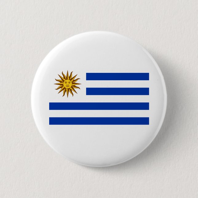 Uruguay Flag 6 Cm Round Badge (Front)