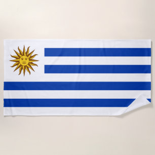 Uruguay Flag Beach Towel