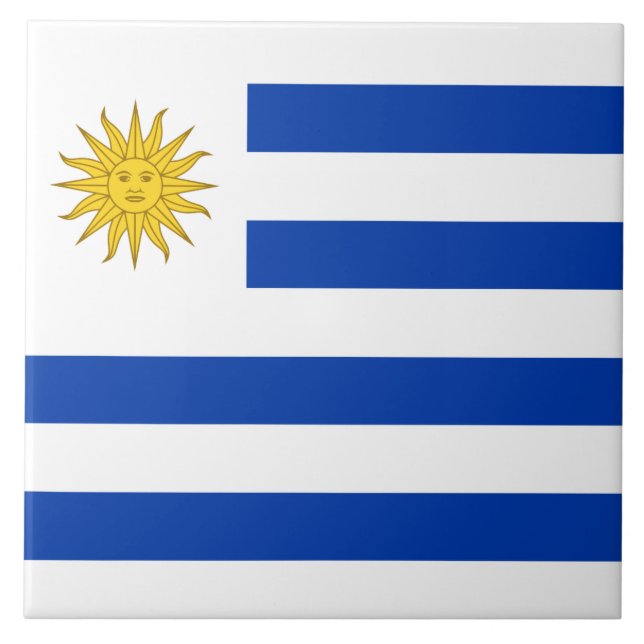 Uruguay Flag Ceramic Tile (Front)