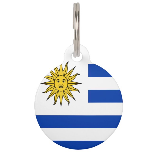 Uruguay flag-coat of arms pet tag (Front)
