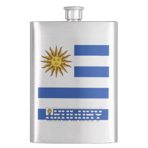 Uruguay Flag Elegant Patriotic Hip Flask