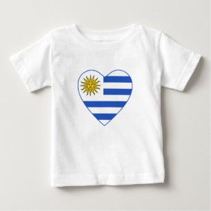 Uruguay Flag Heart T-Shirt