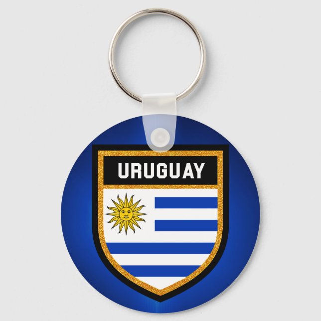 Uruguay  Flag Key Ring (Front)