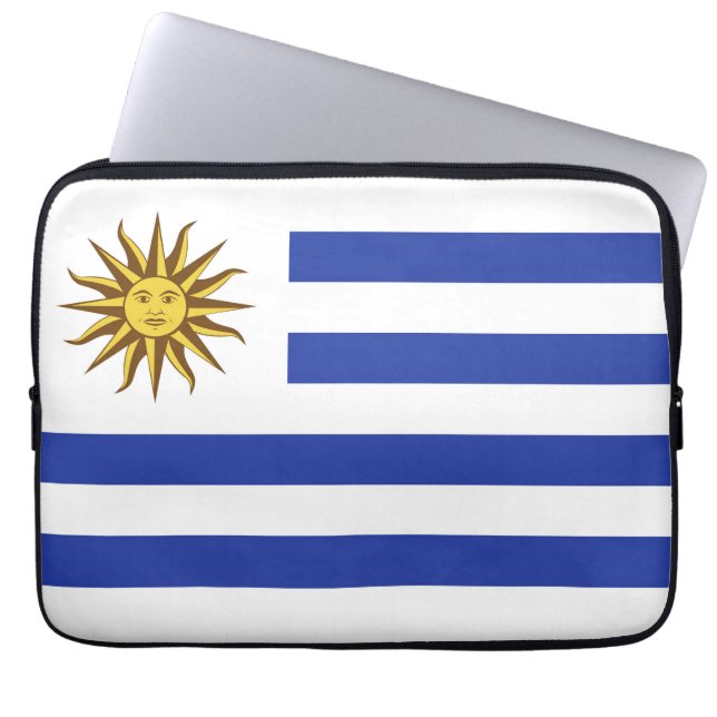 Uruguay flag laptop sleeve (Front)