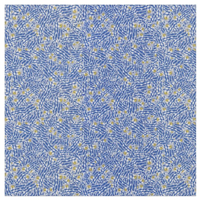 Uruguay Flag Motif Pattern Fabric (Close Up)
