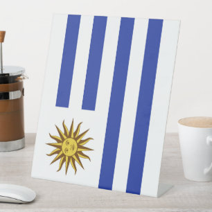 Uruguay flag pedestal sign