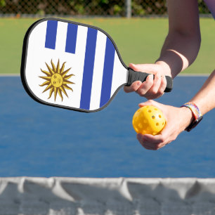 Uruguay flag pickleball paddle