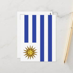 Uruguay flag postcard