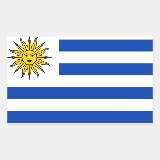 Uruguay flag rectangular sticker (Front)