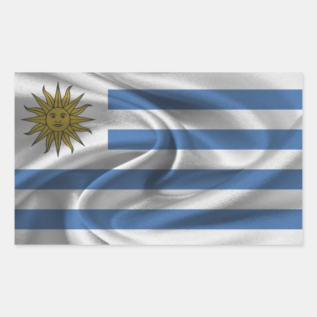 Uruguay Flag Rectangular Sticker (Front)