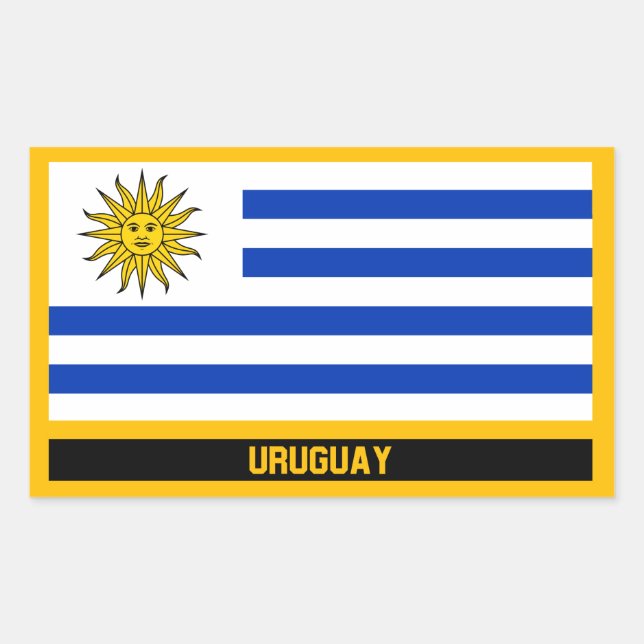Uruguay Flag Rectangular Sticker (Front)