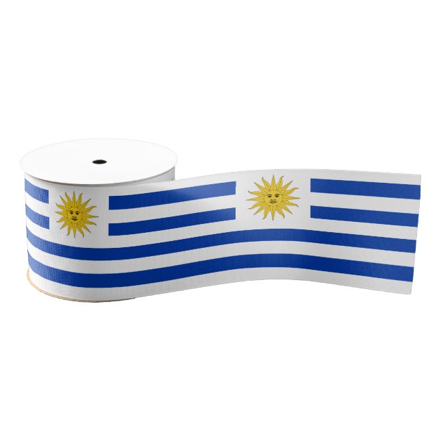 Uruguay Flag ribbon, Uruguay patriots /sports Grosgrain Ribbon (Spool)