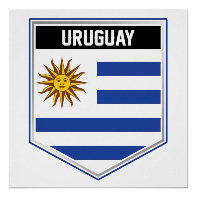 Uruguay Flag Shield Poster (Front)