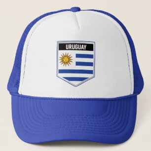 Uruguay Flag Shield Trucker Hat