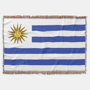Uruguay flag throw blanket
