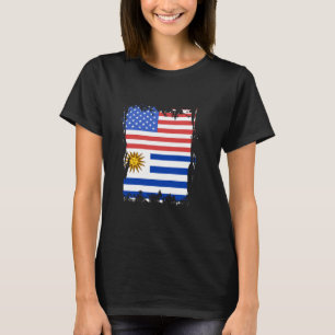 Uruguay Flag USA America Uruguayan Pride Uruguayan T-Shirt