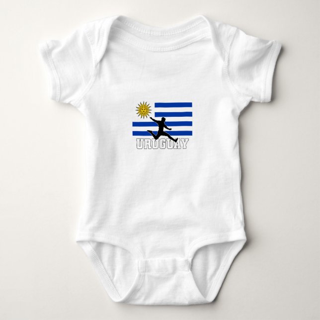 Uruguay Football Soccer National Team Baby Bodysuit (Front)