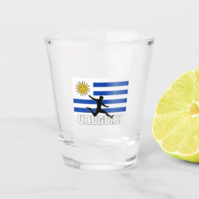 Uruguay Football Soccer National Team Shot Glass (Front)