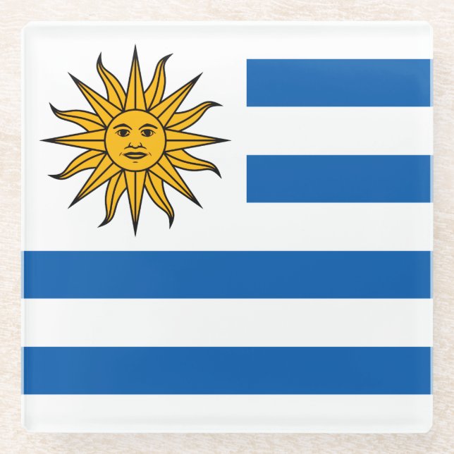 Uruguay Glass Coaster (Front)