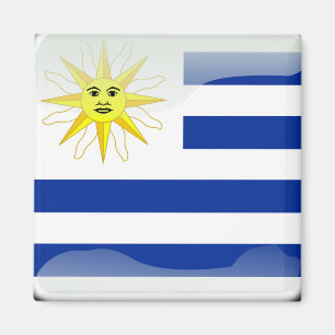 Uruguay glossy flag magnet