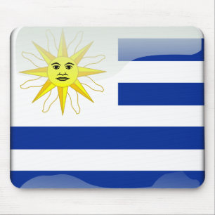 Uruguay glossy flag mouse pad