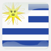 Uruguay glossy flag