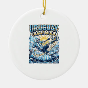 Uruguay Goal Mode Skeleton Striker Nations Dynamic Ceramic Ornament