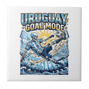 Uruguay Goal Mode Skeleton Striker Nations Dynamic Ceramic Tile