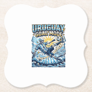 Uruguay Goal Mode Skeleton Striker Nations Dynamic Paper Coaster