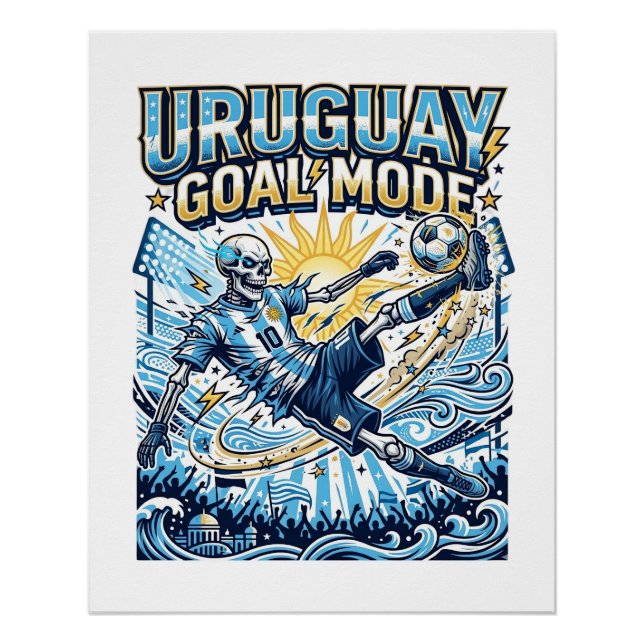 Uruguay Goal Mode Skeleton Striker Nations Dynamic Poster (Front)