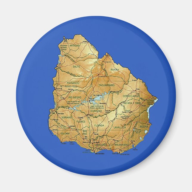 Uruguay Map Magnet (Front)