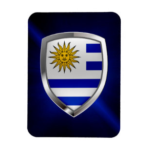 Uruguay Metallic Emblem Magnet