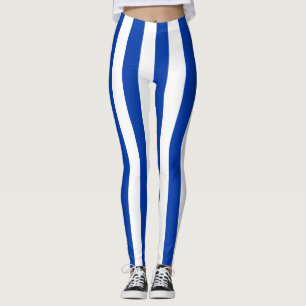 Uruguay National Flag Colours Vertical Striped Leggings