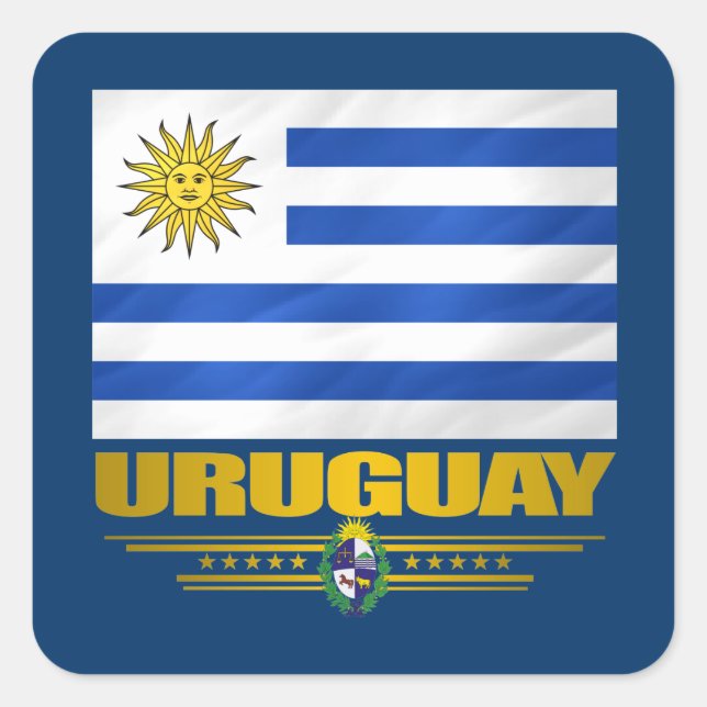 "Uruguay Pride" Square Sticker (Front)
