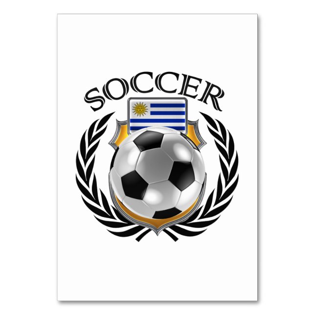 Uruguay Soccer 2016 Fan Gear Table Number (Back)