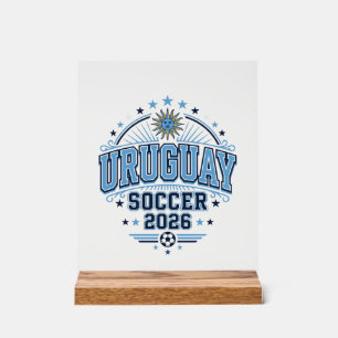 Uruguay Soccer 2026 Soccer Bold Country Typography Acrylic Sign