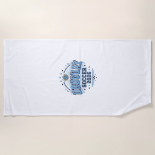 Uruguay Soccer 2026 Soccer Bold Country Typography Beach Towel