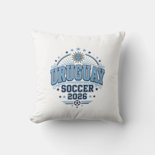 Uruguay Soccer 2026 Soccer Bold Country Typography Cushion