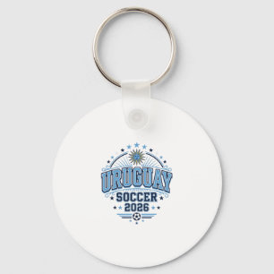 Uruguay Soccer 2026 Soccer Bold Country Typography Key Ring