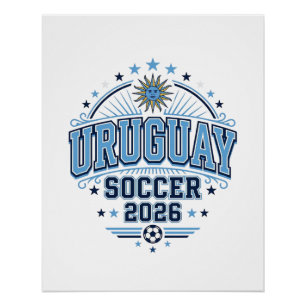 Uruguay Soccer 2026 Soccer Bold Country Typography Poster