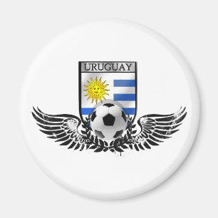 Uruguay soccer football emblem Uruguayan flag Magnet