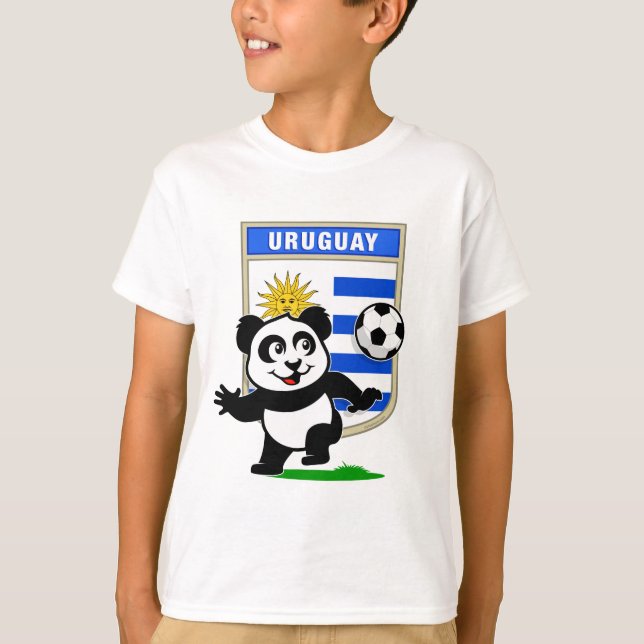 Uruguay Soccer Panda T-Shirt (Front)