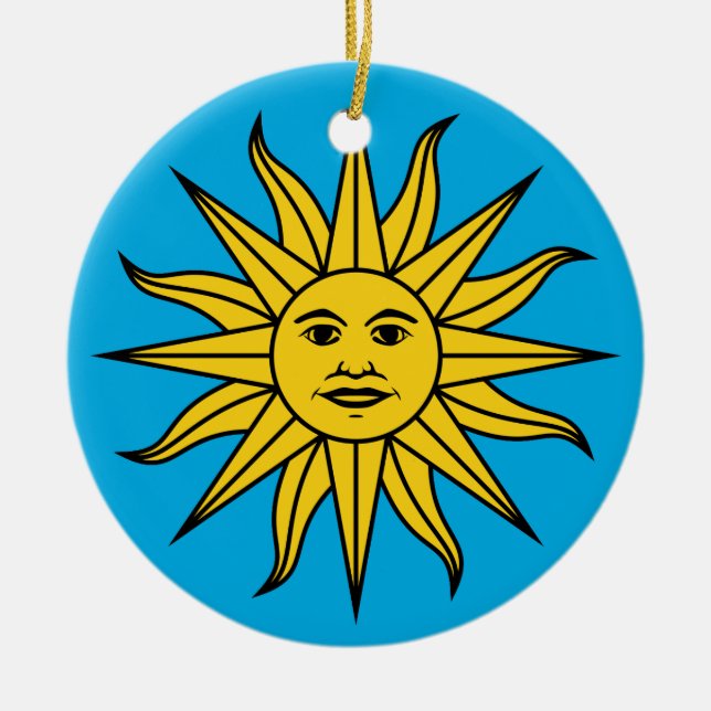 Uruguay Sol de Mayo Ceramic Ornament (Front)