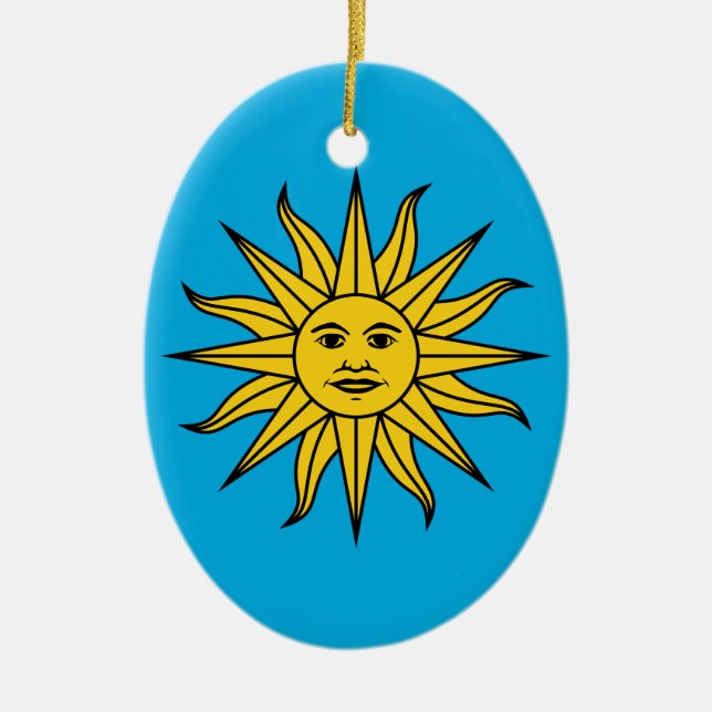 Uruguay Sol de Mayo Ceramic Ornament (Front)