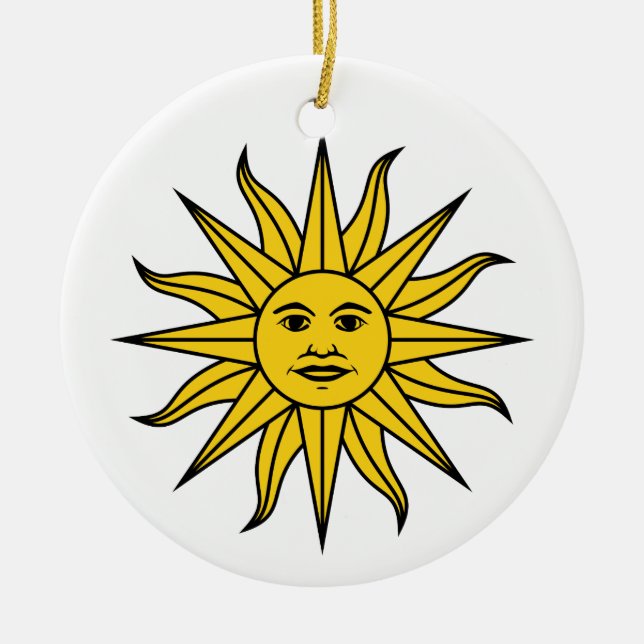 Uruguay Sol de Mayo Ceramic Ornament (Front)