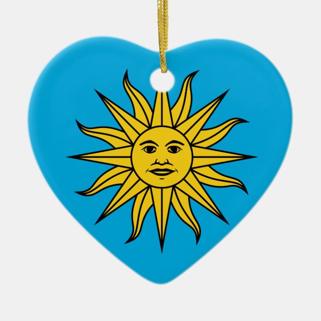 Uruguay Sol de Mayo Ceramic Ornament (Front)