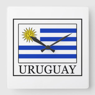 Uruguay Square Wall Clock